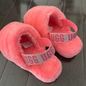 Ugg Fluff Yeah bling slides womens size 5 new without box Pink